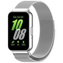 Milanese Loop Strap For Samsung Galaxy Fit 3 Belt Metal Magnetic Bracelet Wristband For Samsung Galaxy Fit 3 Correa Accessories Samsung Galaxy Fit 3 sidabras