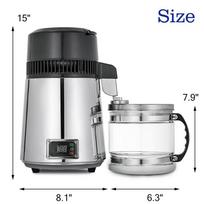 750W 110V 4L skaitmeninis ekranas gryno vandens distiliavimo filtras nerūdijančio plieno elektrinis vandens distiliavimo aparatas distiliavimo valytuvas gray