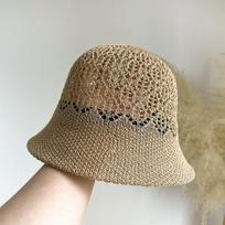 Moteriška skrybėlė Vasarinė tuščiavidurė megzta kibiro kepurė Moteriška kvėpuojanti kepurė Apsauga nuo saulės Kepurė nuo saulės madinga kepurė ONE SIZE kupranugaris