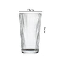 13oz 380ml Skandinaviško stiliaus stiklinė kokteiliams su vertikaliomis juostelėmis, puodelis šaltam vandeniui, skaidrus puodelis citrinoms, Long Island Iced Tea, puodelis pienui vakarėliams 1pcs