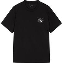 Calvin Klein Letter Logo Regular Fit Casual Crew Neck Short Sleeve T-Shirt Unisex Tops Black 4RAB213-UB1 XS black