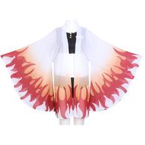 Demon Slayer Cosplay Kimetsu No Yaiba Kamado Tanjirou Cosplay Two Piece V-Neck Swimsuit Swimsuit with Transparent Kimono Cardigan XXXL beige