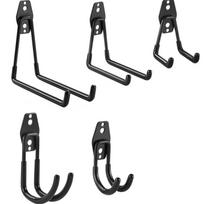 Išskirtiniai itin tvirti garažo sieniniai kabliai dviračiams ir sodo įrankiams Small Square Hook juoda