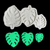 Fondant pelėsinis pyragas Pelėsio augalo lapas Monstera lapai šokoladinis silikoninis kepimo pasidaryk pats 1pcs