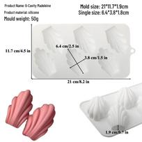 6-Cavity Silicone Madeleine Cake and Dessert Mold