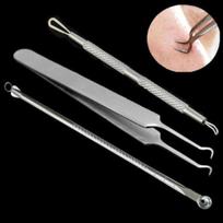 Curved Blackhead Acne Comedone Clip Needle Tweezers Pimple Extractor Remover Kit Only Tweezer