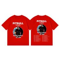 Rapper Pitbull Im Back Tour 2026 Graphic T Shirts Men Women Fashion Hip Hop Tshirt High Quality Cotton Short Sleeve Tshirts S