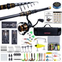 Goture Fishing Casting Rod with Spinning 66 Waterproof Storage and Japanese Highly for Surf Fishing in and the Set 2.4m 3000-size Reel, Lures, juoda