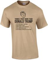 Dalykai, kuriais pasitikiu labiau nei Donaldu Trumpu Marškinėliai 4XL