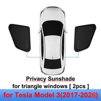 skirta Tesla Model 3 Highland 2024 stikliniam stogui nuo saulės, priekiniam ir galiniam langams nuo saulės, stovyklavimui, privatumui, stoglangio žaliuzėms, priekinio stiklo uždangai 2 triangle
