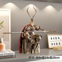 Sun Wukong Statue, Chinese Mythical ‘Monkey King’ Sculpture,Zen Home Decor & Living Room Centerpiece, Buddhist Inspired Figurine
