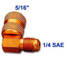 R410 Refrigerant Fluorination Connector AD87-90, Male 1/4 SAE to Female 5/16 SAE Default Items