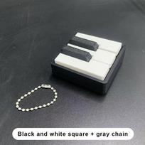 Mini Piano Keyboard Fidget Clicker Toy Quiet Noiseless Press Portable Keyring for Library Office Stress Relief Adults A1