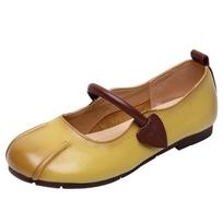 Women Flats Spring Genuine Leather Comfort Ladies Mary Janes Shoes Footwear Female Footwear Zapatos De Mujer Plus Size 5