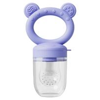 Baby Silicone Fruit Feeder Pacifier Safe Fresh Food Feeder for Infants Teething Relief Easy to Hold Self Feeding Baby Food Dispenser violetinė