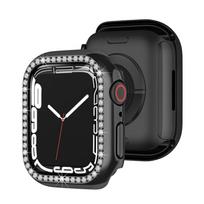 Protective Case for Apple Watch Series 7 41mm Single Row Diamond Design Slim Fit Durable Frame Compatible with Touch Screen Access juoda
