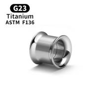 G23 Titanium Screw Fit Double Flare Ear Flesh Tunnel Earring Plug Expander Stretcher Piercing Body Jewelry Earlet Gauges 3mm