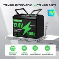 DATOUBOSS EU Warehouse 12V 12.8V LifePo4 Battery 100ah 200ah 24V 230AH 300ah High Discharge Rate Lithium Iron Lifepo4 Battery RV 12 V 100 Ah