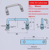 90-180mm Metal Drawer Handle Carbon Steel Folding U-Shaped Mechanical Doorway Door Pulls Cabinet Furniture Handle Hardware