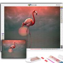 DIY 5D Diamond Painting Animal Flamingo Cross Stitch Kit Full Drill Embroidery Mosaic Art Picture of Rhinestones Gift Full Round 20X30CM gray
