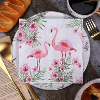Vienkartinė vakarėlio servetėlė, dvisluoksnė 20 vnt. / pakuotė Flamingo Print 20Pcs