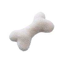 Vermont Style Wool Bone Dog Toy - A Soft and Comfortable Plush Toy Suitable for Medium-sized Dogs and Puppies. Safe - A Cute and Soothing Pet Toy balta