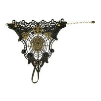 Gothicism Lolitas Mittens Breathable Lace Gloves Comfortable Lace Cosplay Gloves for Parties And Fashionable Event 1 juoda