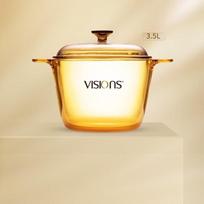 Corning Visions 3,5 l stiklo-keramikos daugiafunkcis puodas