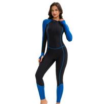 New Color Matching Muslim Long-sleeved Swimsuit Women's Sunscreen One-piece Swimsuit Conservative Trousers Surf Suit Swimsuit 3XL black