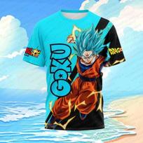 Anime Dragon Ball Son Goku 3D spausdinti vaikų marškinėliai Vasaros mados laisvalaikio marškinėliai berniukui mergaitei Unisex vaikiški drabužiai marškinėlių viršūnės XXS