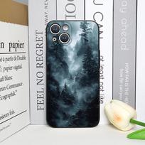 Vintage Green Forest Landscape Pattern Phone Case for iPhone 17 16 12 11 14 13 15 Pro Max Mini X XS MAX XR 7 8 14Plus Soft Cover iPhone 13 mini