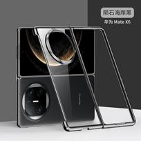 Compatible with Huawei mate X6 foldable phone case, electroplated transparent mate X5 full coverage mate X3 shockproof protective case mateX6