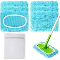 B97A-Replacement Covers& Mop Covers For Swiffer Floor Mop-Pack Of 10 Chenille Floor Cloths-11.5 X 26 Cm Washable Microfibre