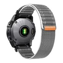 Nylon Loop Strap 22/26mm For Garmin Quatix 8 47mm 51mm Band Fenix 8 E 7 7X 6X 6 Pro/Forerunner 970 965 Official Watchband Correa 1pcs QuickFit 22mm pilka spalva