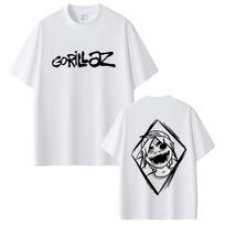 2026 Hot Rock Band Gorillaz Face Graphic T-shirt Men Women Hip Hop Fashion Crewneck T Shirts Vintage Gothic Cotton Oversized T-shirts 4XL