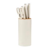 6-Piece Kitchen Knife Set with Universal Knife Block Anti-Rust Non-stick Stainless Steel Sharp Chef Knife,Ergonomical Design