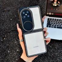 Simple diamond folding phone case, suitable for Samsung zflip7 phone case, Xiaomi Huawei pocket2 transparent female. 0PPO#FINDN2FLIP