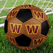 Washington Commanders Soccer Ball Size 5 Colorful Machine Stitched PVC Competition Ready Durable High-Bounce