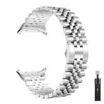 Metalinė apyrankė Samsung Galaxy Watch 8 Classic 46mm 44/40 mm Nerūdijančio plieno riešo dirželis Galaxy Watch Ultra 2025 Apyrankė Galaxy Watch 47mm sidabras