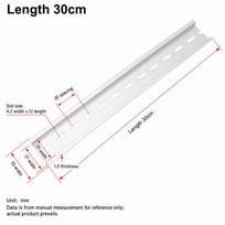 Aliumininė DIN bėgelis 10-50cm Gnybtai Patvarus Grandinės pertraukiklis Relė 30cm