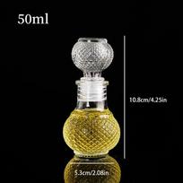 1Pcs 50ml Transparent Small Empty Spirit Whisky Wine Bottle Mini Glass Alcohol Liquor Bottles With Screw Cap Whiskey Decanter