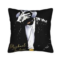 Pillow Case Michael Jackson Laugh Soft Pillow Cover For Living Room Bed Chair Funny Pillowcases Peach skin 18*18(CM)-1Pcs