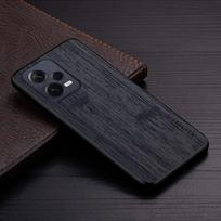 Dėklas Xiaomi Redmi Note 12 Pro Plus Turbo 5G 4G funda bambuko medžio raštas Odinis dangtelis Prabangus redmi note 12 pro dėklui Redmi Note 12 4G juoda