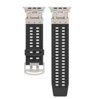 Soft Silicone Band for Apple Watch Ultra 2 49mm Sport Rubber Strap for IWatch Series 9 45mm 8 7 6 5 4 Se Men Bracelet 44mm 42mm for Apple Watch 42mm