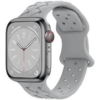 Strap for Apple Watch Band Ultra 49mm 44mm 40mm 45 Mm 41mm 38mm 42mm Sport Silicone Woven Loop Bracelet IWatch Series 9 8 7 6 3 For 42mm 44mm 45mm pilka