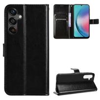 Odinis atverčiamas dėklas Samsung Galaxy M15 M35 M55 M14 M34 M54 5G M13 M23 M33 M53, dangtelis, piniginė, kortelių lizdas, stovas, atsparus smūgiams laikiklis, verslo dangtelis For Samsung M15 5G juoda