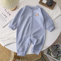 Meškiukas Vaikiški Kombinezonai Rudens žiema Kūdikių Drabužiai Šilti Aksominiai Šliaužtinukai Mergaitėms Berniukai Onesie Kūdikių mieguokliai mažylio apranga 66cm mėlyna