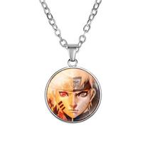 Sharingan akis Senoviniai Naruto papuošalai Cosplay Juodas Shippuden Laiko brangakmenio pakabukas Karoliai Moteriškas grandinėlė Stiklas Vyriškas Apvalus Anime Unikalus 10