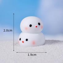 Animacinis mielas Kalėdų sniego senio figūrėlė Mikro kraštovaizdis Sniego kristalo rutulys Pasidaryk pats dekoratyviniai priedai Darbalaukio valdikliai Christmas Snowman 10pc