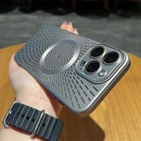 Šilumą išsklaidantis tinklelis Magsafe magnetiniam dėklui iPhone 15 Pro Max 14 13 Aušinantis Kvėpuojantis Apsauga Stikliniam Objektyvui Minkštas Dėklas For iPhone 15 Pro Max